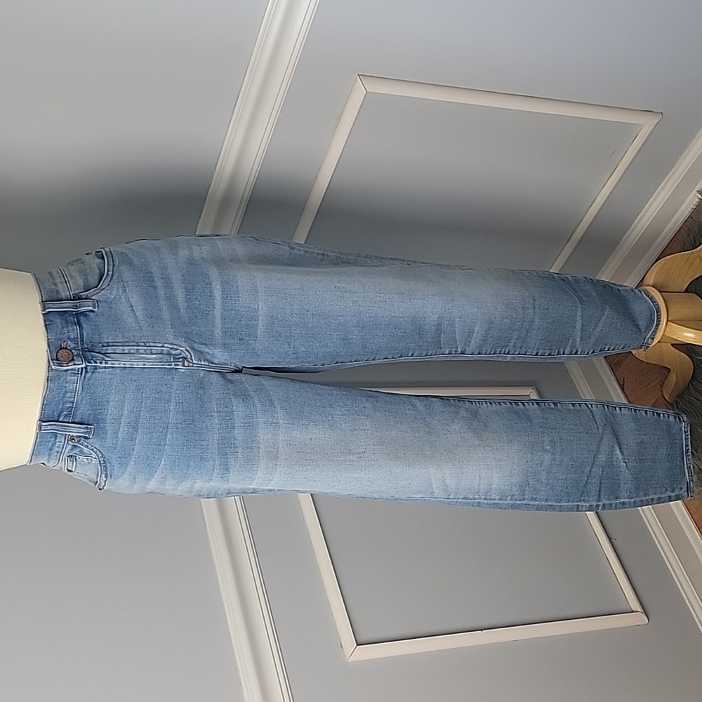 J.CREW Lookout High Rise Crop Light Wash Stretch Skinny Cropped Leg Jeans 31 NEW